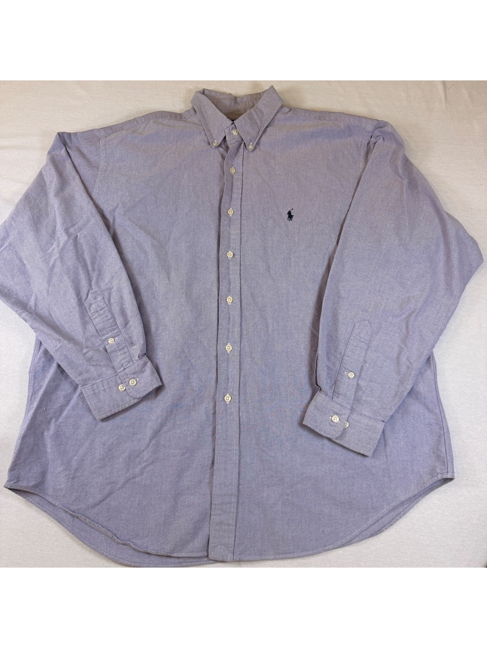 Ralph Lauren Yarmouth Lavender Oxford Men's 17.5 Flawed